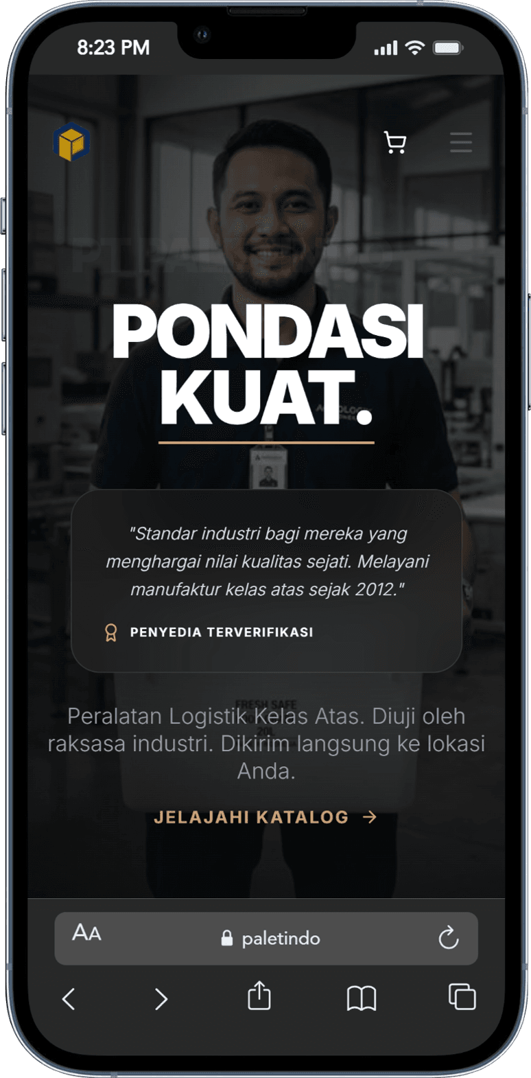 E-Catalog & Admin Panel Paletindo mobile