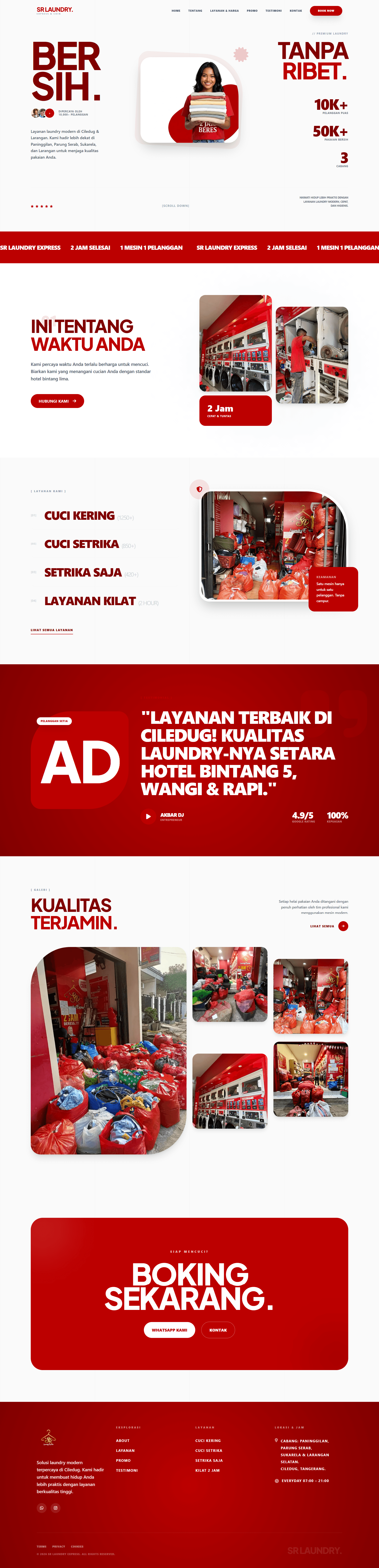 SR Laundry Landing Page